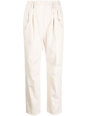 Brunello Cucinelli elasticated-waistband cropped trouser - Neutrals