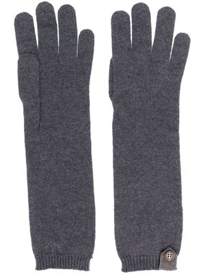 Brunello Cucinelli elbow length cashmere-knit gloves - Grey