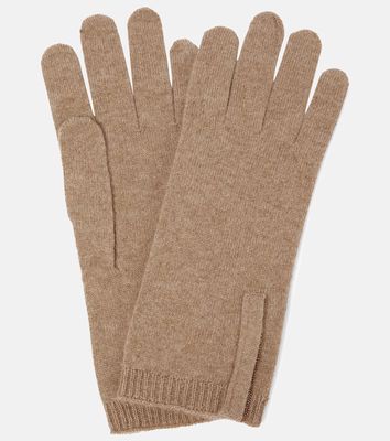 Brunello Cucinelli Embellished cashmere gloves