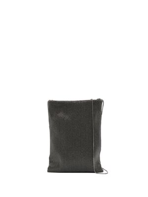 Brunello Cucinelli embellished crossbody bag - Black