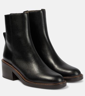 Brunello Cucinelli Embellished leather ankle boots