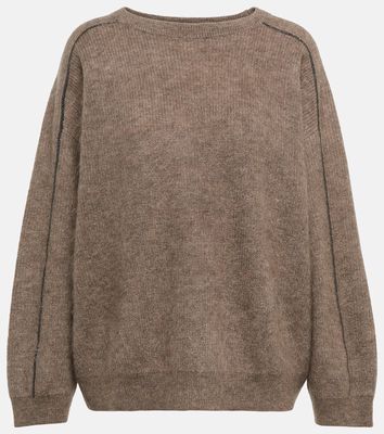 Brunello Cucinelli Embellished mohair-blend sweater