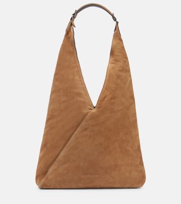Brunello Cucinelli Embellished suede shoulder bag