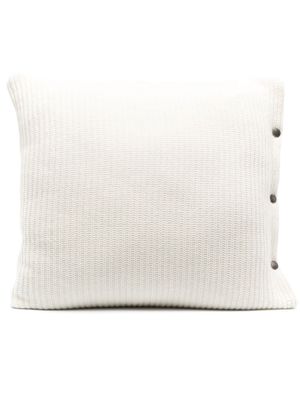 Brunello Cucinelli fine knit cashmere cushion - White