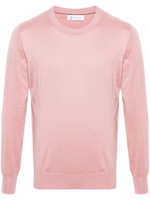 Brunello Cucinelli fine-knit cotton jumper - Pink