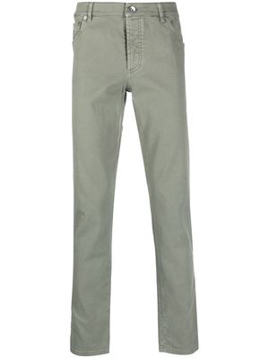 Brunello Cucinelli five-pocket straight-leg trousers - Green