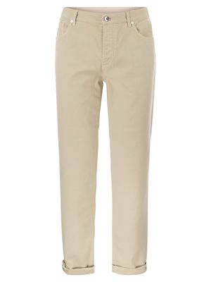 Brunello Cucinelli Five-pocket Traditional Fit Trousers In Light Comfort-dyed Denim