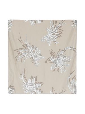 Brunello Cucinelli floral print foulard - Neutrals
