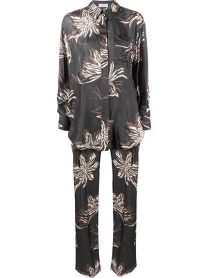 Brunello Cucinelli floral-print jumpsuit - Grey