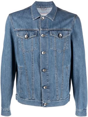 Brunello Cucinelli four-pocket cotton denim jacket - Blue