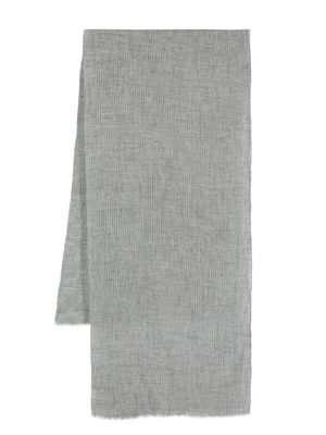 Brunello Cucinelli frayed edge lightweight scarf - Grey