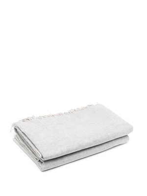 Brunello Cucinelli fringed cashmere blanket - Grey