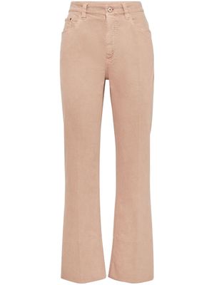 Brunello Cucinelli garment-dyed straight-leg jeans - Neutrals