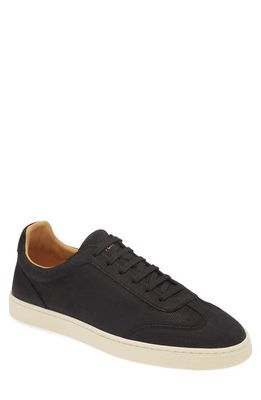 Brunello Cucinelli Grained Nubuck Low Top Sneaker in Black