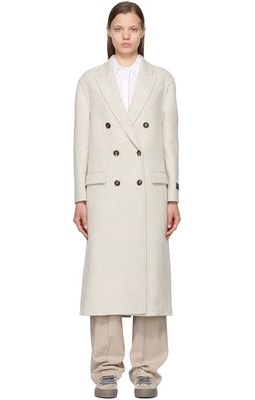 Brunello Cucinelli Grey Cashmere Coat