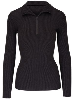 Brunello Cucinelli half-zip knit jumper - Black