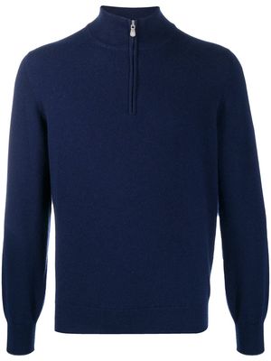 Brunello Cucinelli half-zip sweater - Blue