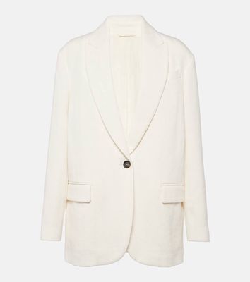 Brunello Cucinelli Herringbone cotton and linen blazer