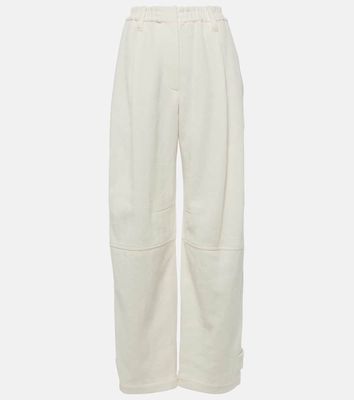 Brunello Cucinelli Herringbone cotton and linen straight pants