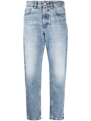 Brunello Cucinelli high-rise cropped jeans - Blue