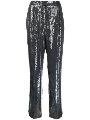 Brunello Cucinelli high-rise sequinned trousers - Grey