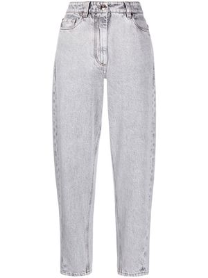 Brunello Cucinelli high-rise tapered jeans - Grey