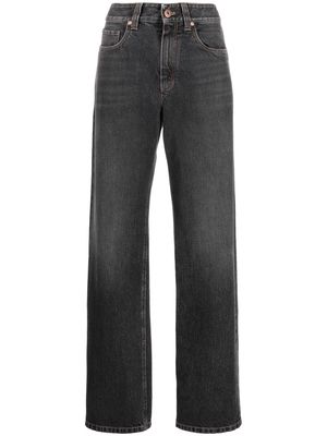 Brunello Cucinelli high-rise wide-leg jeans - Grey