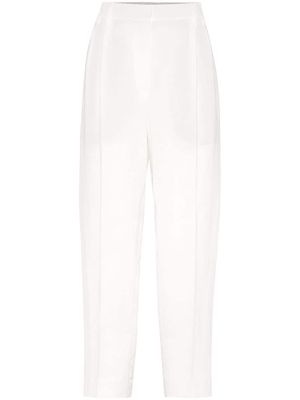 Brunello Cucinelli high-waist cropped trousers - White