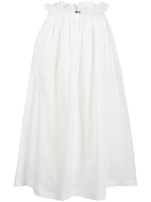 Brunello Cucinelli high-waist midi skirt - White