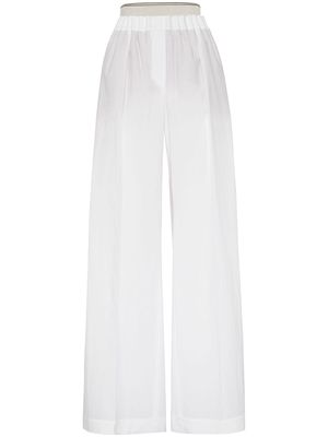 Brunello Cucinelli high-waist palazzo pants - White