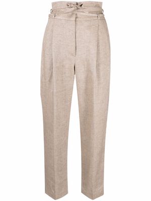 Brunello Cucinelli high waist tapered trousers - Neutrals