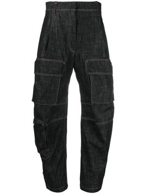 Brunello Cucinelli high-waisted cargo jeans - Black