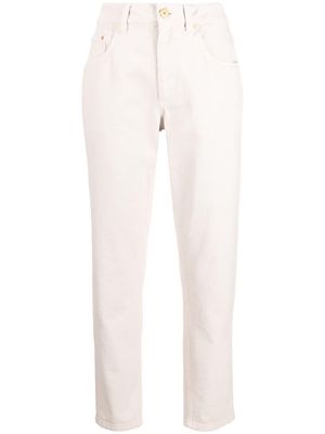 Brunello Cucinelli high-waisted cropped jeans - Neutrals