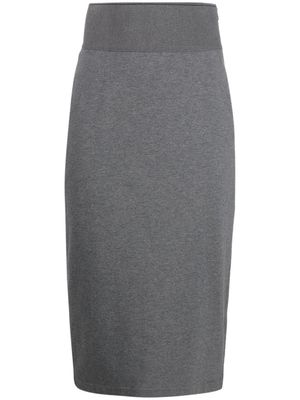 Brunello Cucinelli high-waisted knitted pencil skirt - Grey