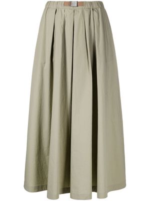 Brunello Cucinelli high-waisted pleated skirt - Green