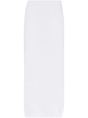 Brunello Cucinelli high-waisted ribbed skirt - White