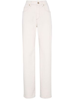 Brunello Cucinelli high-waisted straight-leg jeans - C8368 w