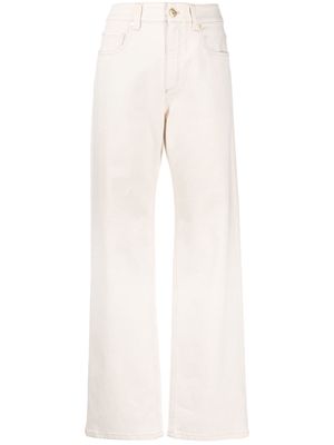 Brunello Cucinelli high-waisted straight-leg jeans - White