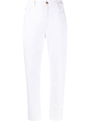 Brunello Cucinelli high-waisted tapered jeans - White