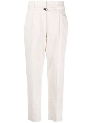 Brunello Cucinelli high-waisted tapered-leg trousers - White