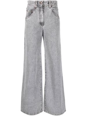 Brunello Cucinelli high-waisted wide-leg jeans - Grey