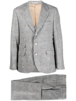 Brunello Cucinelli houndstooth-pattern single-breasted blazer - Grey