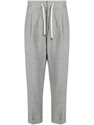 Brunello Cucinelli houndstooth-print straight-leg pants - Grey
