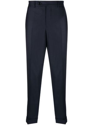 Brunello Cucinelli houndstooth turn-up tailored trousers - Blue