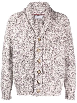 Brunello Cucinelli intarsia-knit wool-blend cardigan - Neutrals