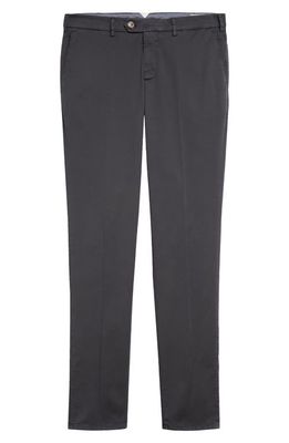 Brunello Cucinelli Italian Fit Garment Dyed Stretch Cotton Pants in C6313 Antracite