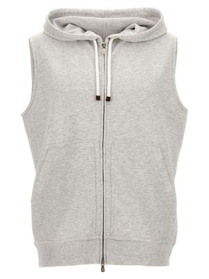 Brunello Cucinelli Jersey Hooded Vest