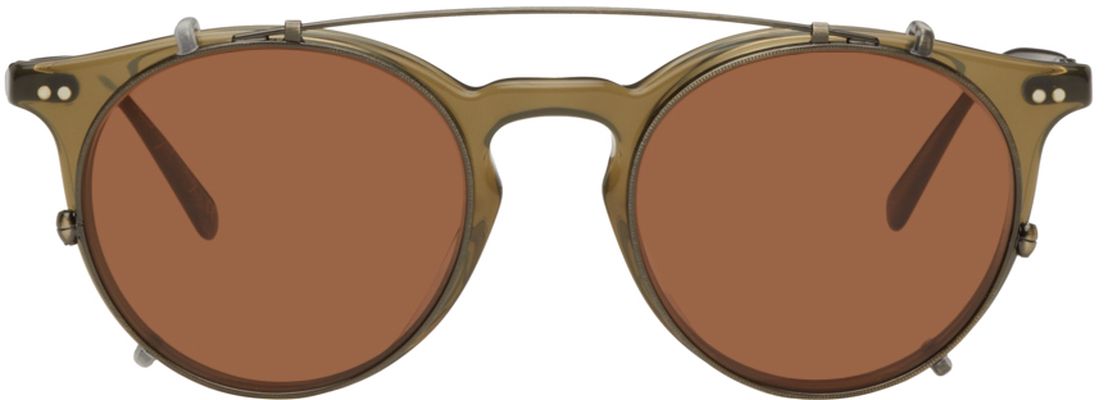 Brunello Cucinelli Khaki Eduardo Optical & Sunglasses