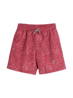 Brunello Cucinelli Kids bandana-print swim shorts - Pink