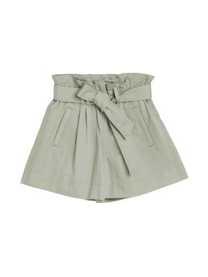 Brunello Cucinelli Kids belted-waist cotton-blend shorts - Green